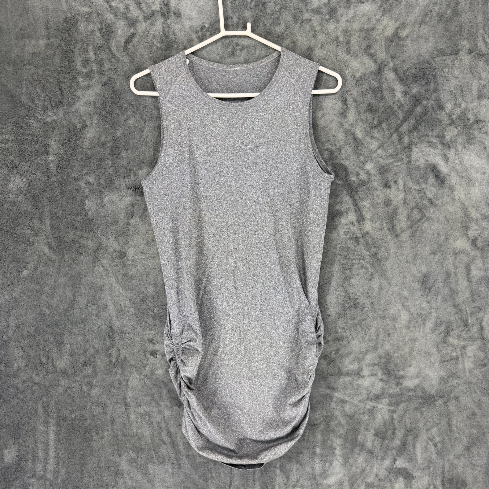 Lululemon Athletica Gray Ruched Side Tank Top Dress Athletic Women's Size 8